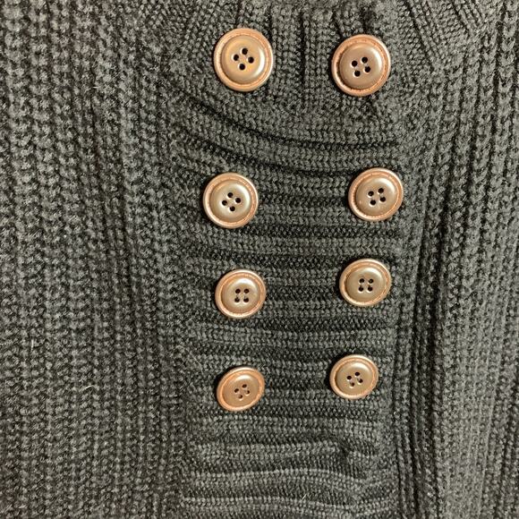 Soft Surroundings Black City Sweater Chunky Knit Cardigan Large L - Picture 3 of 7